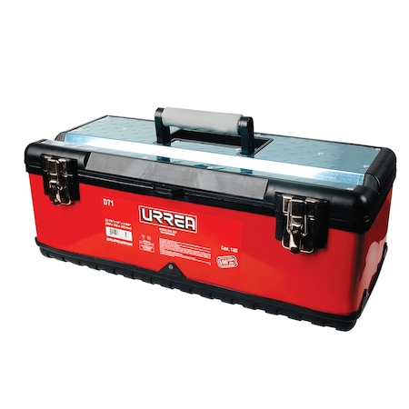 Urrea Tool Box, Steel, Black, 23 in W x 11 in D x 8-1/2 in H D71